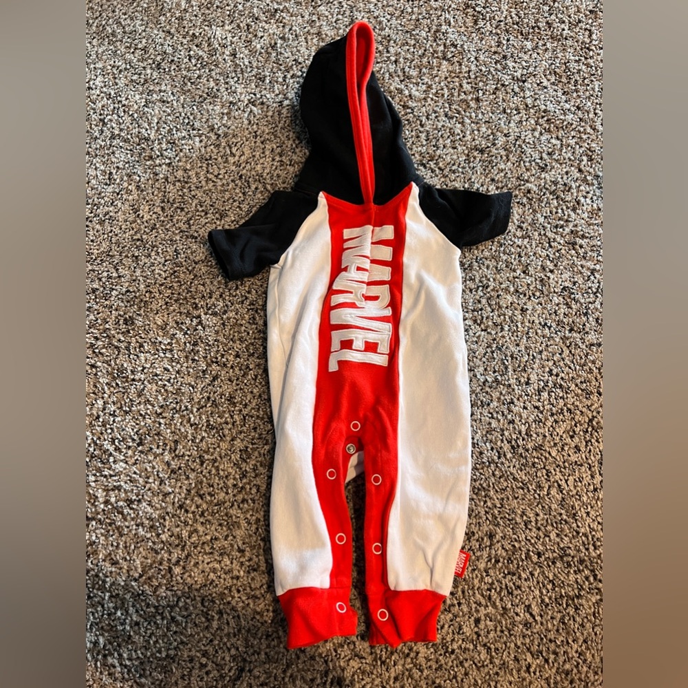 Disney Marvel Hooded Bodysuit for Baby Size 6-9 Months Superhero